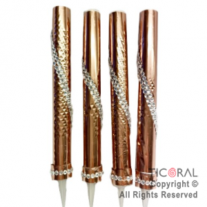BENGALA CON STRASS ROSA GOLD BRILLITO Y CRISTAL X 1